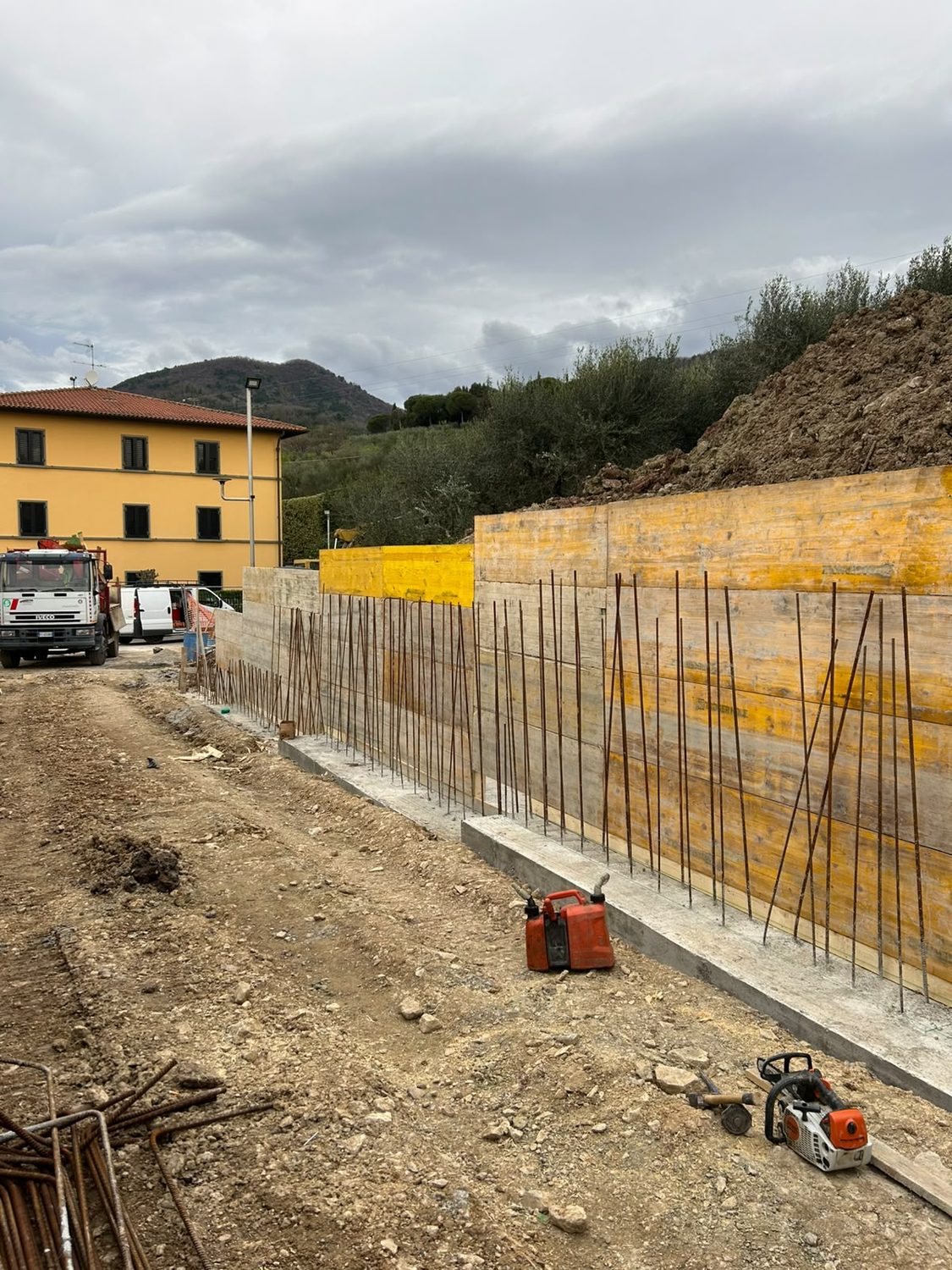 Muro di contenimento in cemento armato